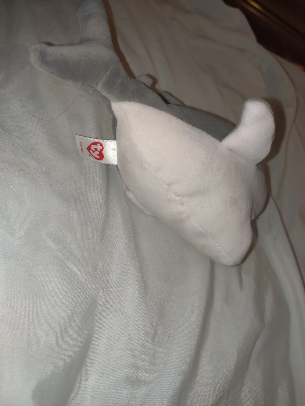 Ty Plush Grey Shark Pet Toy - Soft Shark Plush